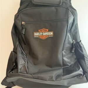 Harley Davidson Genuine Motorcycle Black Adjustable Backpack Laptop Compartment